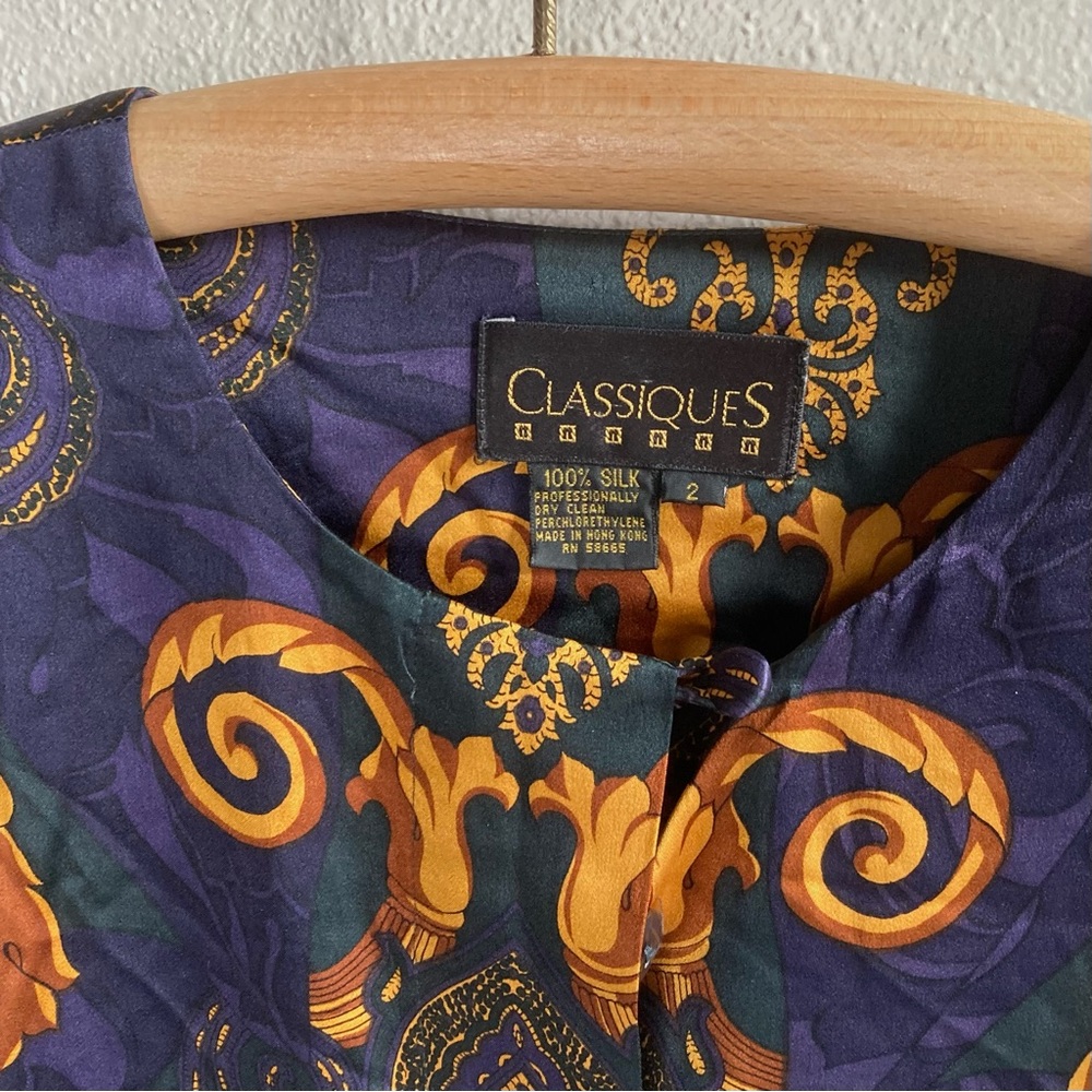 Classiques Entier 100% Silk Button Front Long Sle… - image 3